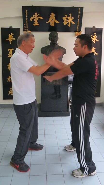 Sifu Bertrand Lim with his Sifu Ip Ching, Singapore Wing Chun Kuen Authentic Wing Chun Classes